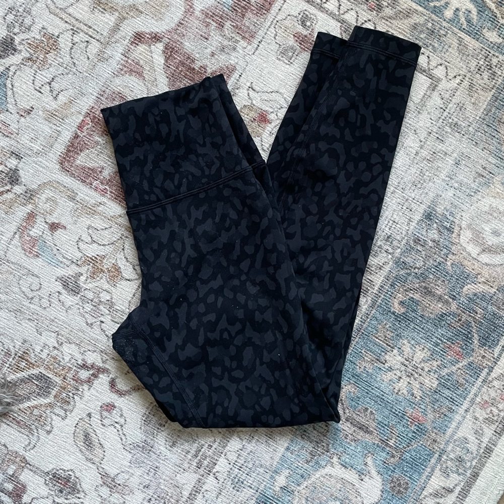 Lululemon Leopard Camo Wundertrain Leggings (25 inch)